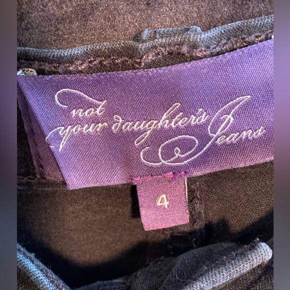 NYDJ Not Your Daughter’s Jeans Black High Rise Wide Leg Size 4 - Picture 4 of 6